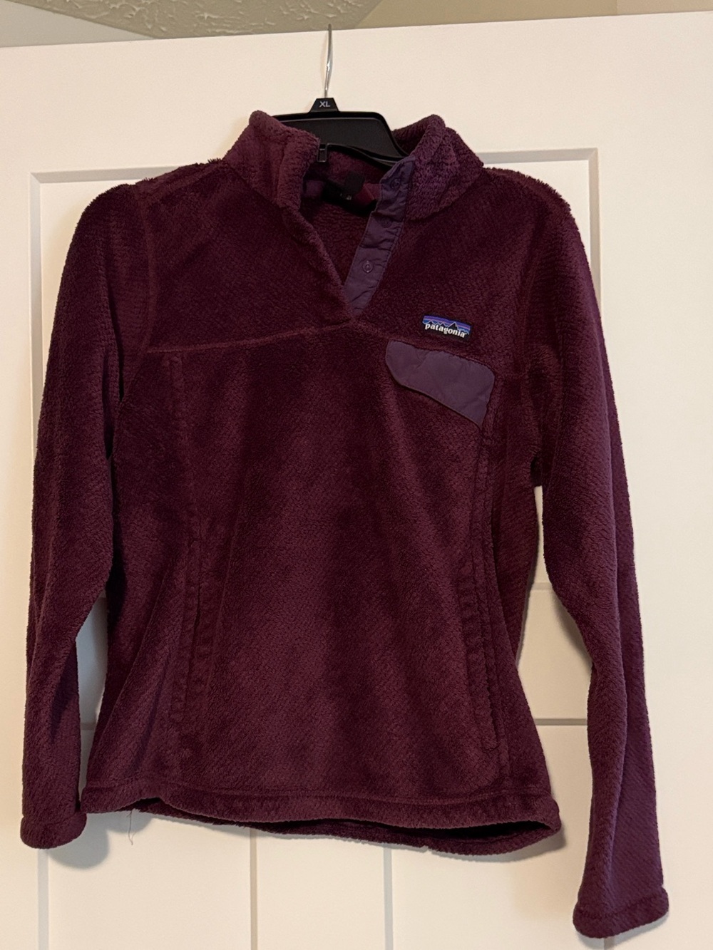 Patagonia Plum Fleece Snap Pullover